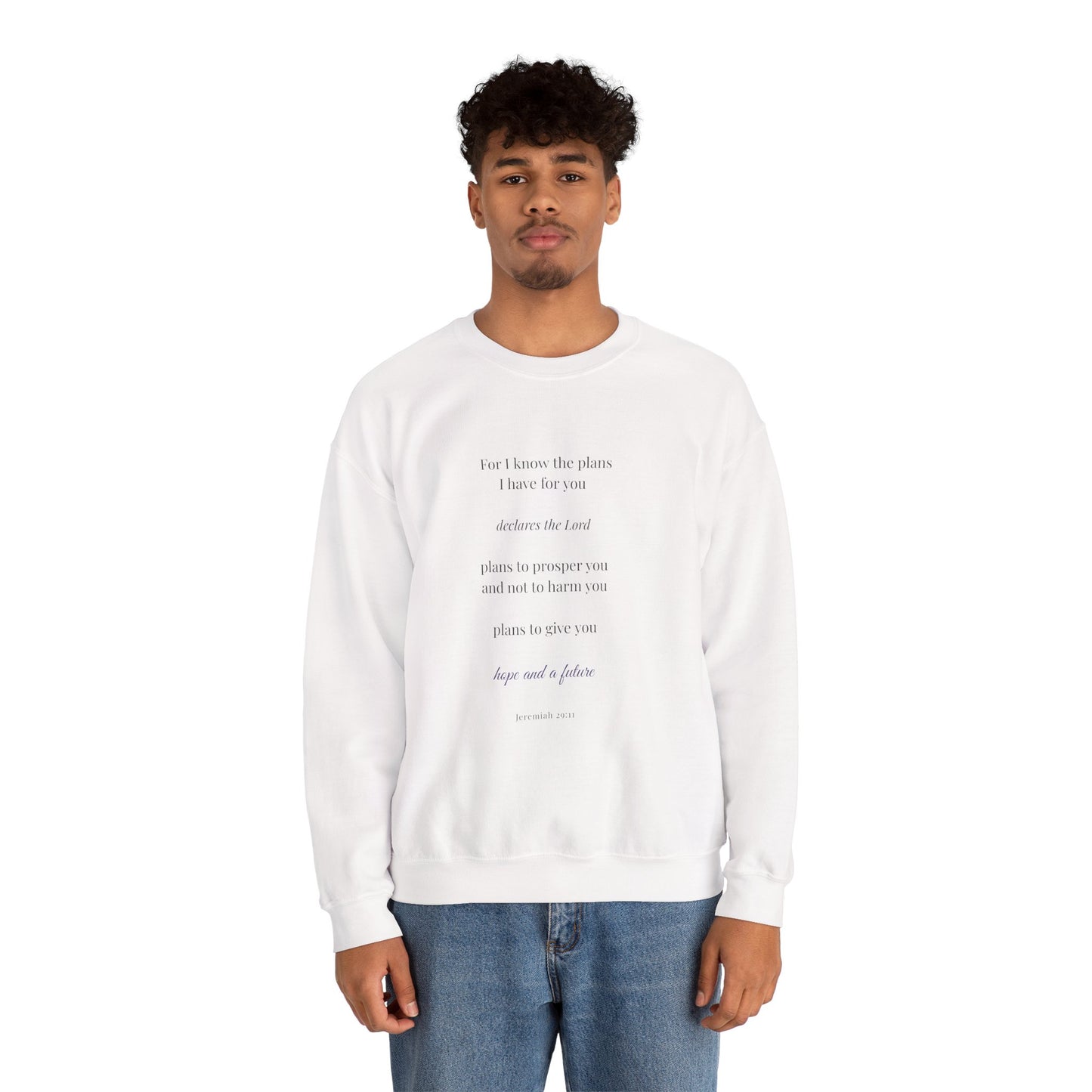 Jeremiah 29:11 Sweatshirt – “Hope and a Future” | Faith-Inspired Unisex Crewneck | Christian Apparel | Glow & Grace Collective